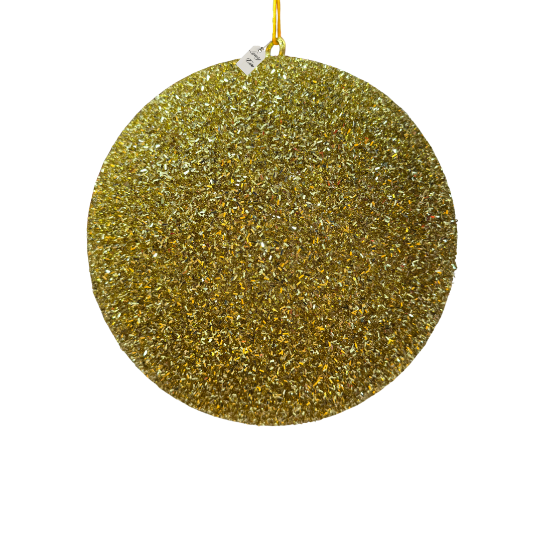 Gold Glitter Christmas Baubles Luxury Casa