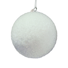 White Glitter Christmas Baubles Luxury Casa