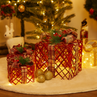 Plaid Red LED Gift Box Set Luxury Casa