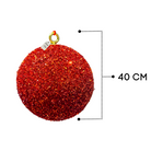 Red Glitter Christmas Baubles Luxury Casa