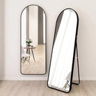 Aluminium Balck Frame Arch Shape Wall And Floor Mirror Luxury Casa