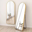 Aluminium Gold Color Frame Arch Shape Wall And Floor Mirror Luxury Casa