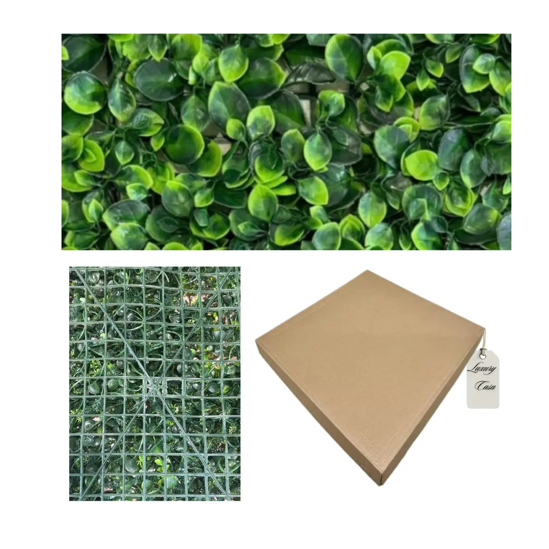 Artificial Boxwood Leaf Green Wall Panel 40x60 cm Luxury Casa