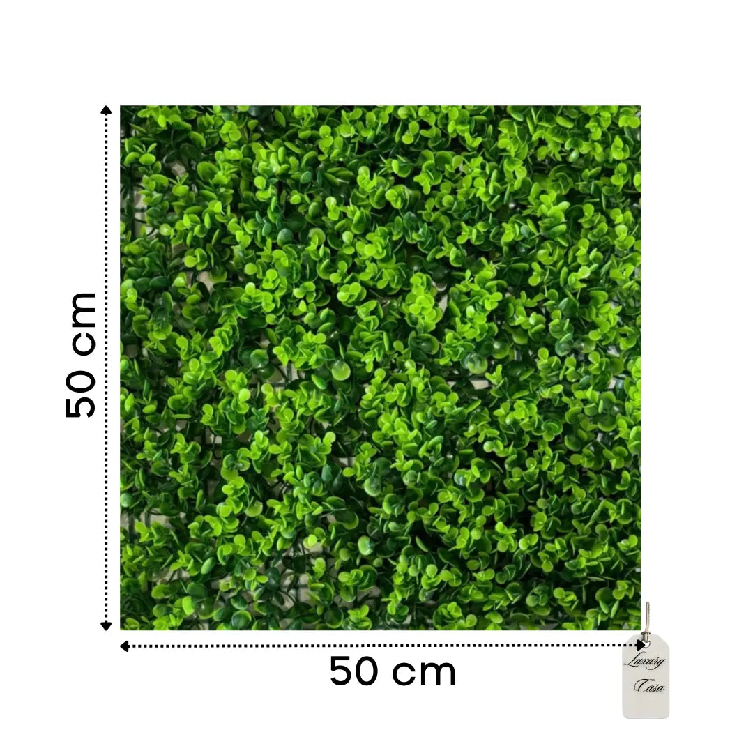 Artificial Boxwood Leaf Green Wall Panel 50x50 cm Luxury Casa