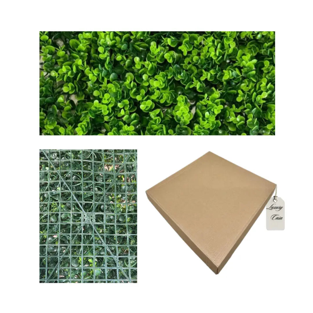 Artificial Boxwood Leaf Green Wall Panel 50x50 cm Luxury Casa