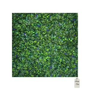 Artificial Boxwood & Purple Accent Green Wall Panel 100x100 cm