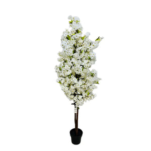 Artificial Cherry Blossom Tree With Natural Wooden Trunk 185 cm