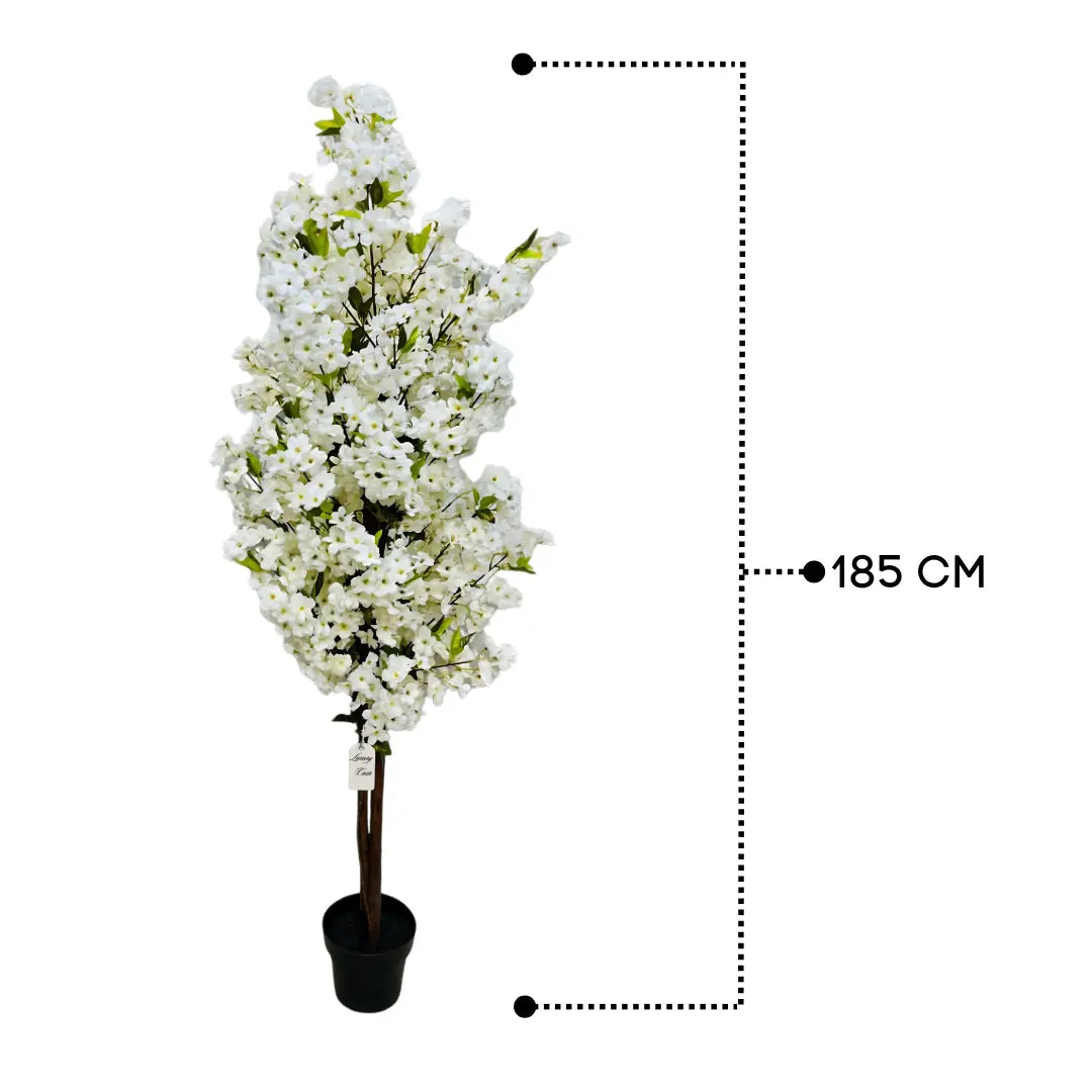 Artificial Cherry Blossom Tree With Natural Wooden Trunk 185 cm Luxury Casa