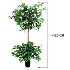 Artificial Ficus Tree With Natural Wooden Trunk 180 cm Luxury Casa