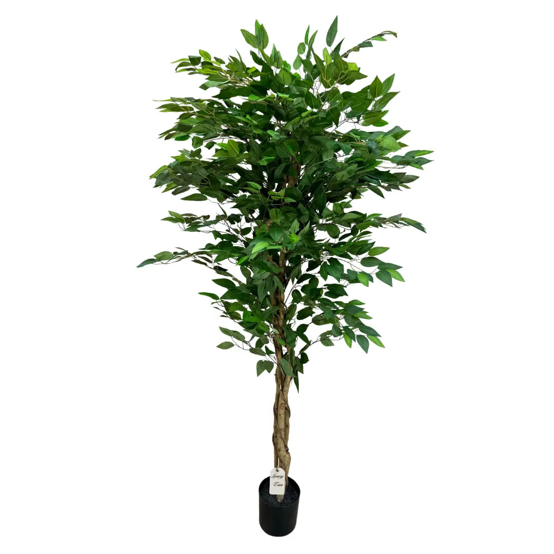 Artificial Ficus Tree With Natural Wooden Trunk 180 cm Luxury Casa