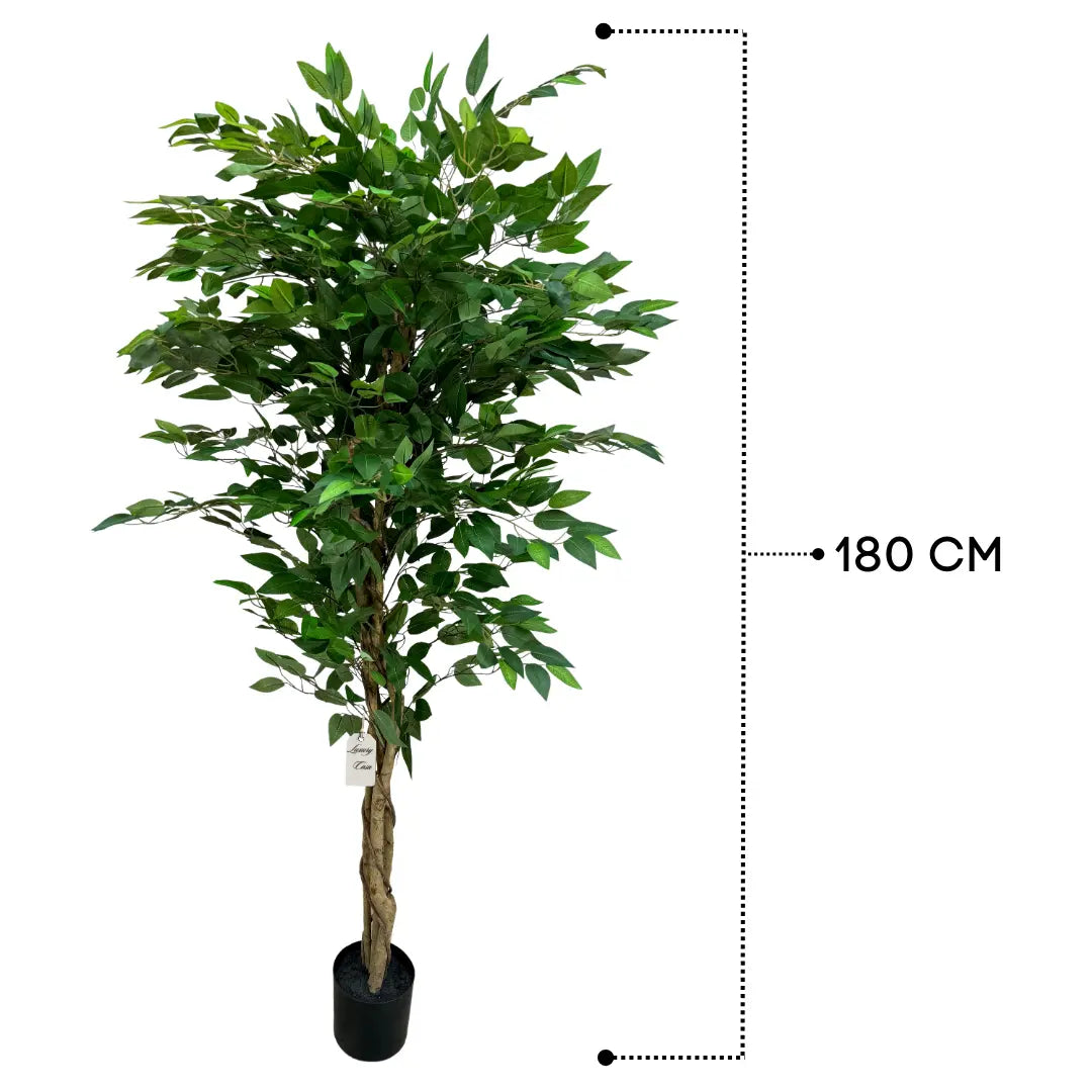 Artificial Ficus Tree With Natural Wooden Trunk 180 cm Luxury Casa
