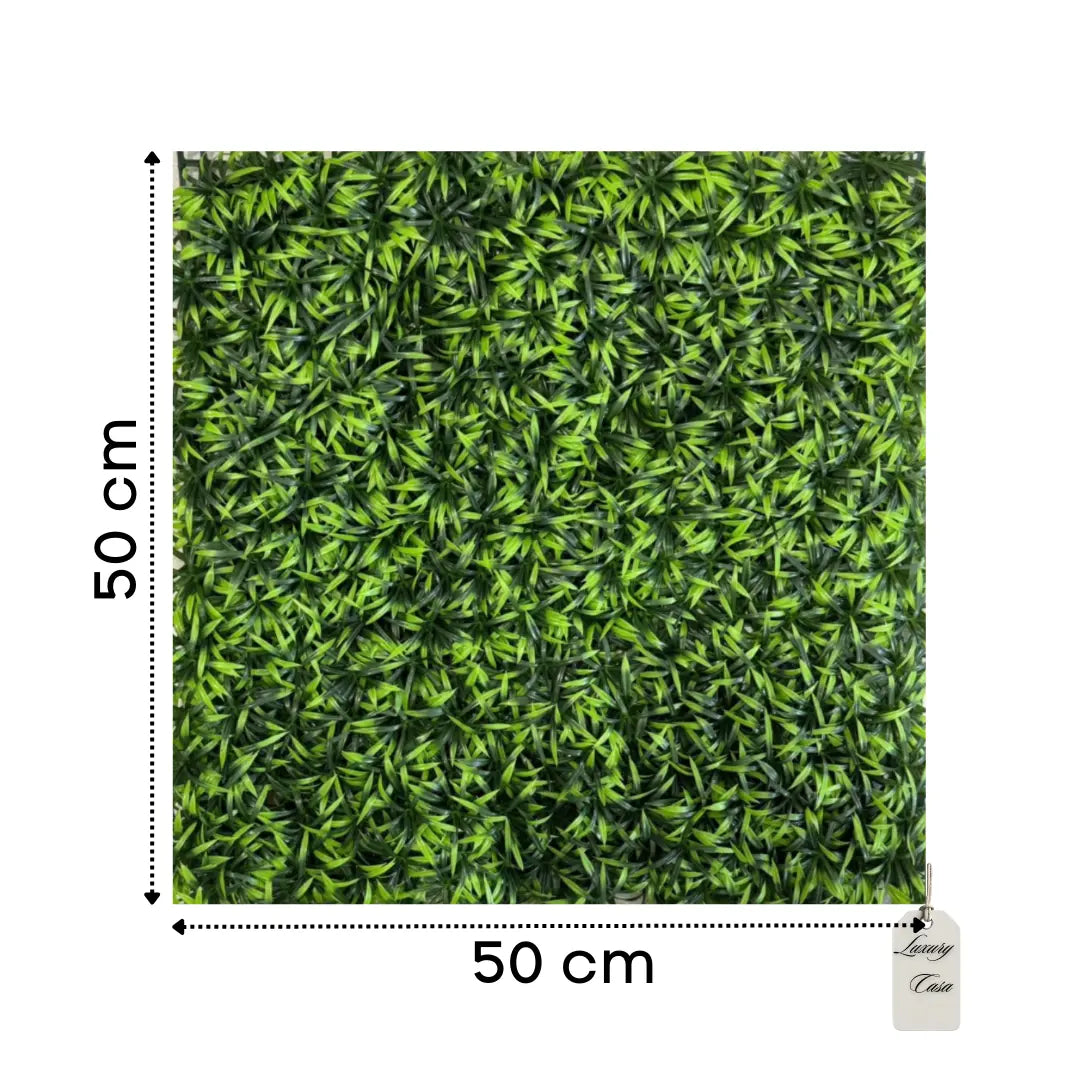 Artificial Grass Blade Green Wall Panel 50x50 cm Luxury Casa