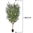 Artificial Olive Tree With Natural Wooden Trunk 250 cm Luxury Casa