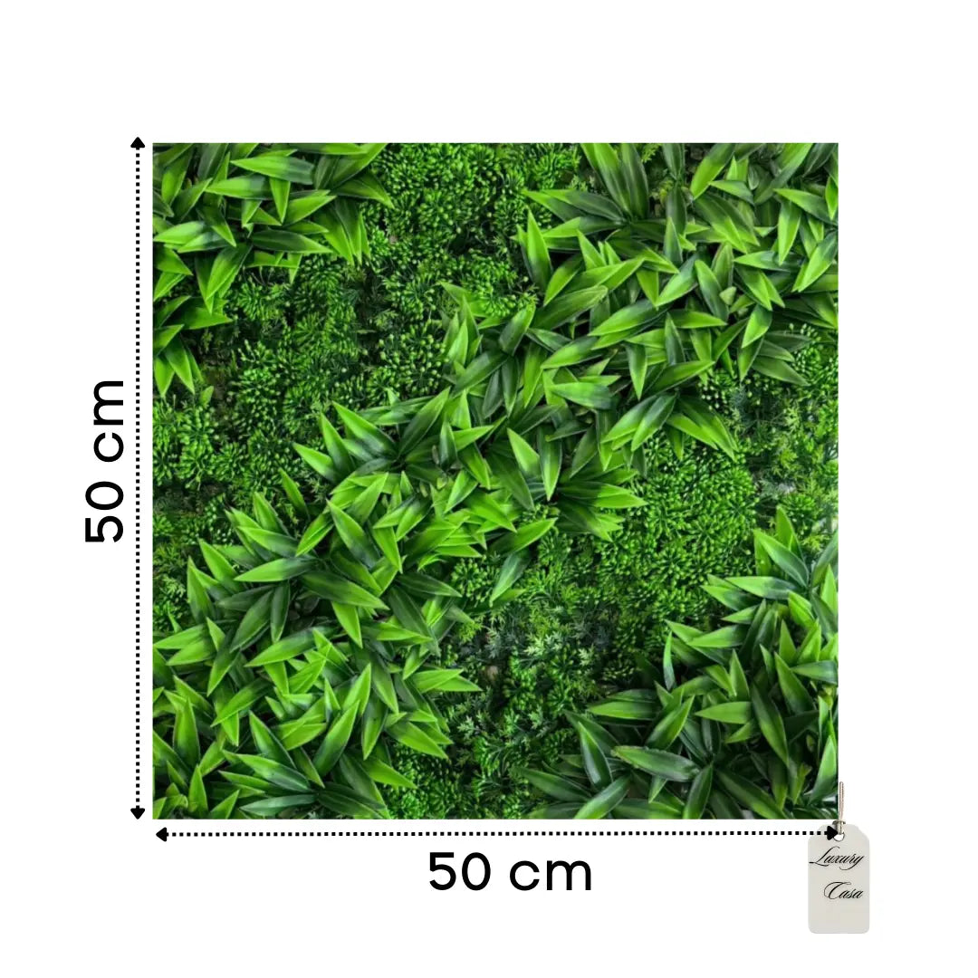 Artificial Tropical Green Wall Panel 50x50 cm Luxury Casa