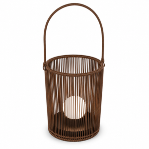 Cairo Handled Dark Rattan Lantern
