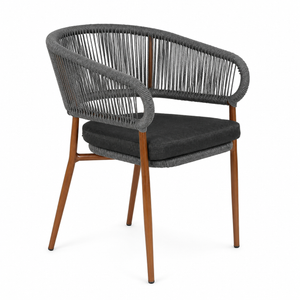 Grey Rope Dining Arm Chair