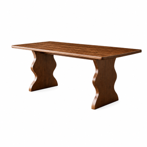 Sculptural Wooden Dining Table
