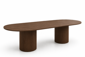 Grande Fluted Wooden Dining Table