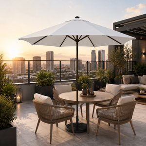 Luxury White LuxeShade Outdoor Patio Umbrella