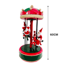 Animated Musical Santa Christmas Carousel Tabletop Decoration Luxury Casa