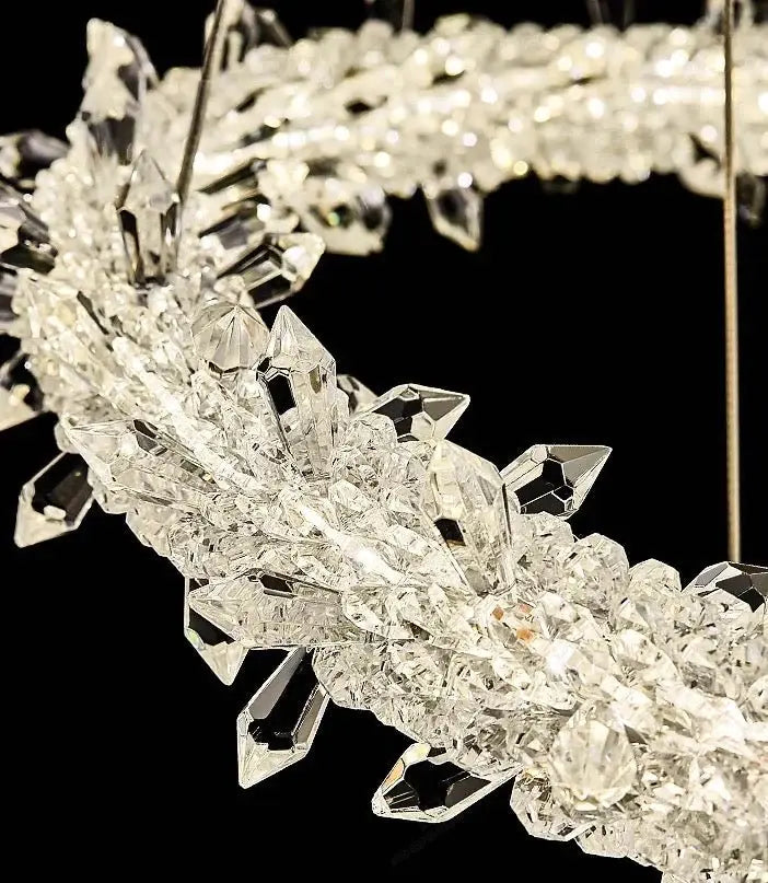 Crystal LED Ring Ceiling Luxury Casa