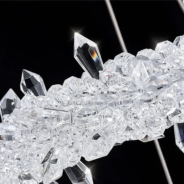 Crystal LED Ring Ceiling Luxury Casa