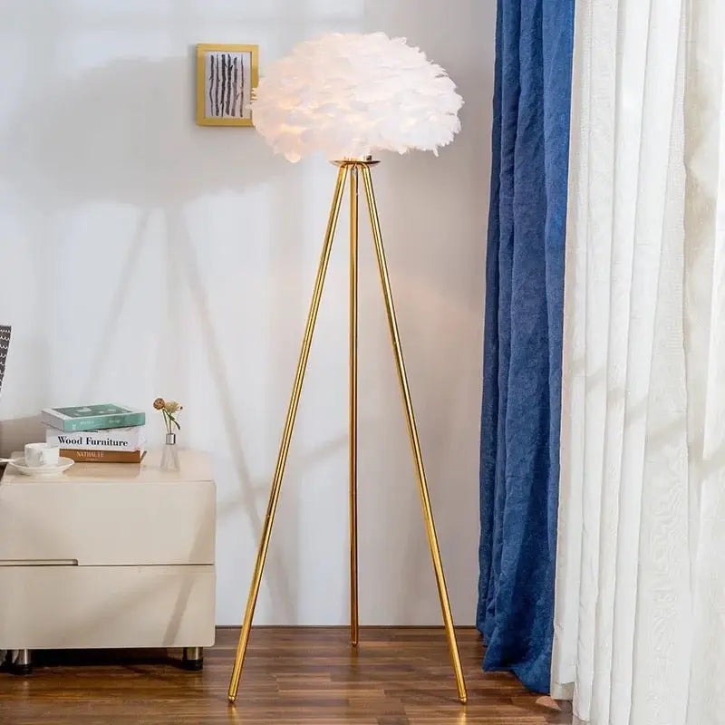 Feathers Corner Floor Lamp Luxury Casa