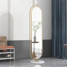 Floor Hanger And Rotatable Oval Shape Mirror Luxury Casa