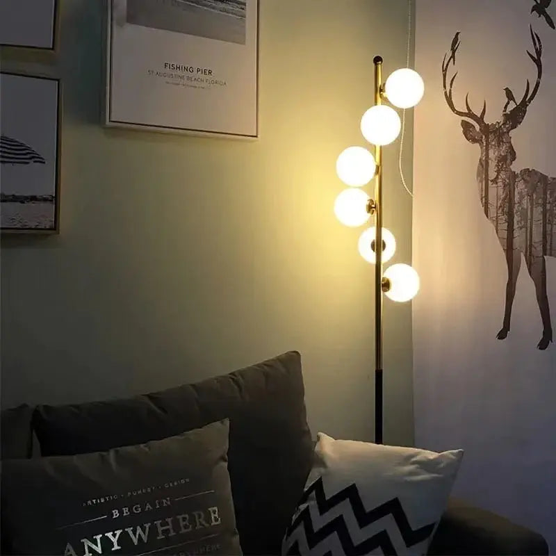 Glass Ball Standing Floor Light Luxury Casa