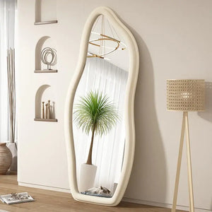 Irregular Velvet Frame Mirror