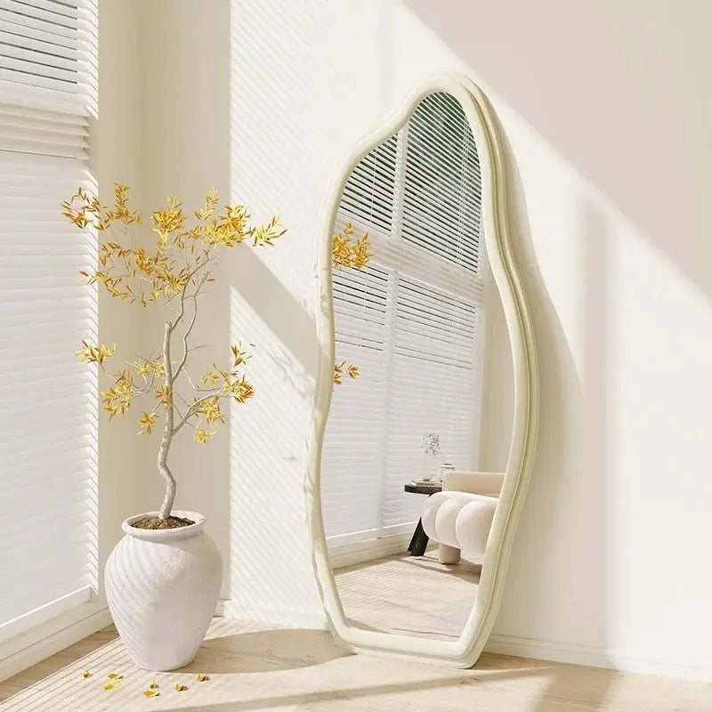 Irregular Velvet Frame Mirror Luxury Casa