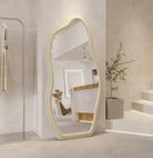 Irregular Velvet Frame Mirror Luxury Casa