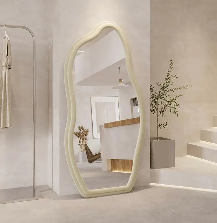 Irregular Velvet Frame Mirror Luxury Casa