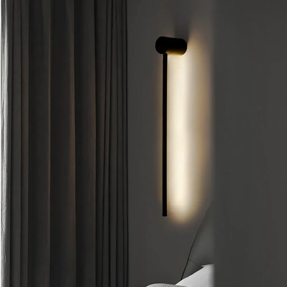 LED Single Line Of Wall Light Black Color Luxury Casa