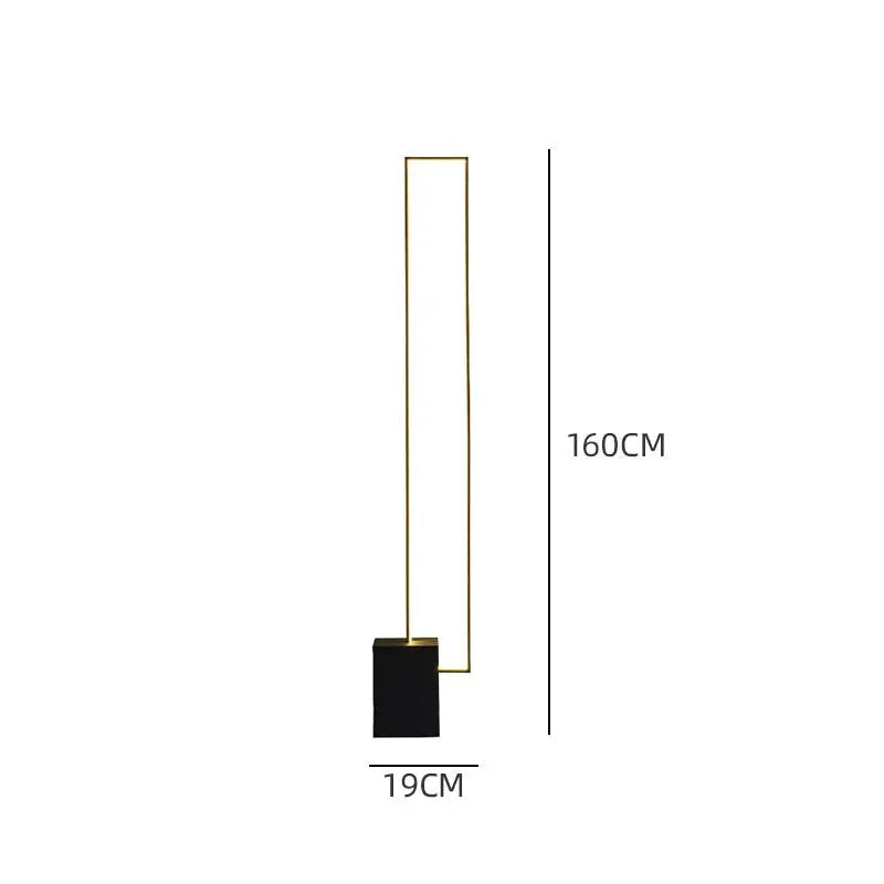 Liner Rectangular LED Modern Floor Lamp Luxury Casa