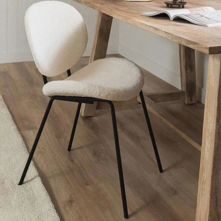Lutia Boucle Curvy Dining Chair Luxury Casa