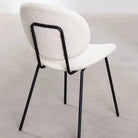Lutia Boucle Curvy Dining Chair Luxury Casa
