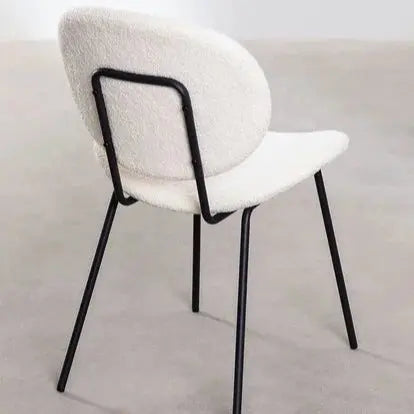 Lutia Boucle Curvy Dining Chair Luxury Casa