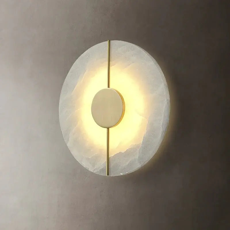 Natural Marble With Hidden LED Light Wall Lamp Luxury Casa