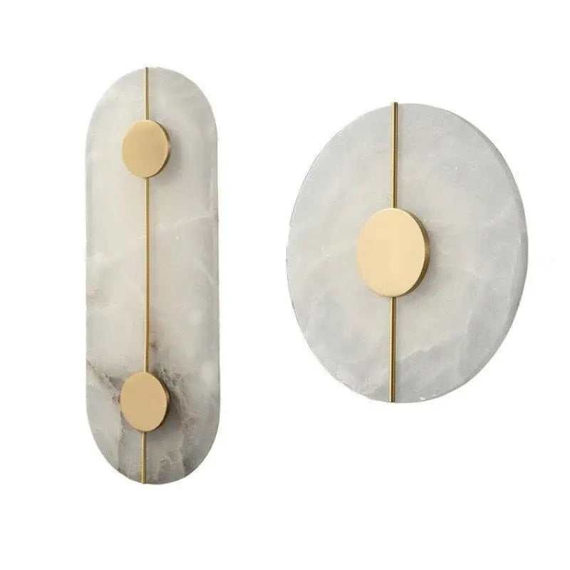 Natural Marble With Hidden LED Light Wall Lamp Luxury Casa