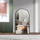 Oversize Black Frame Arch Shape Mirror Luxury Casa