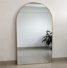 Oversize Gold Frame Arch Shape Mirror Luxury Casa