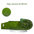 Premium NatureTouch Green With Brown Turf Roll 36 MM Mix Luxury Casa