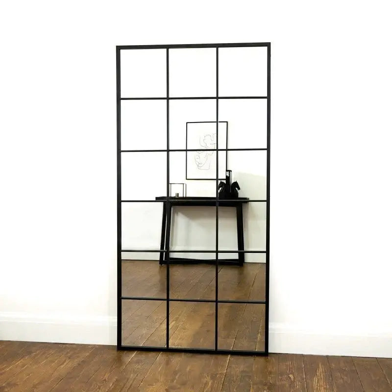 Rectangular Shape Window Design Mirror For Floor Decoration Luxury Casa