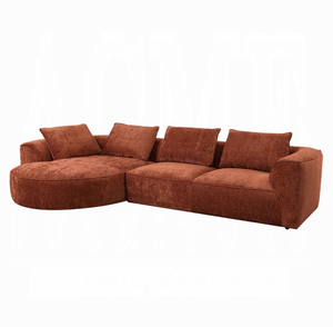 Luxury Aceso Brown Chenille Sofa Sectional Collection