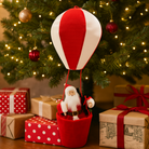 Classic Santa Hot Air Balloon Christmas Decoration (Red & White) Luxury Casa