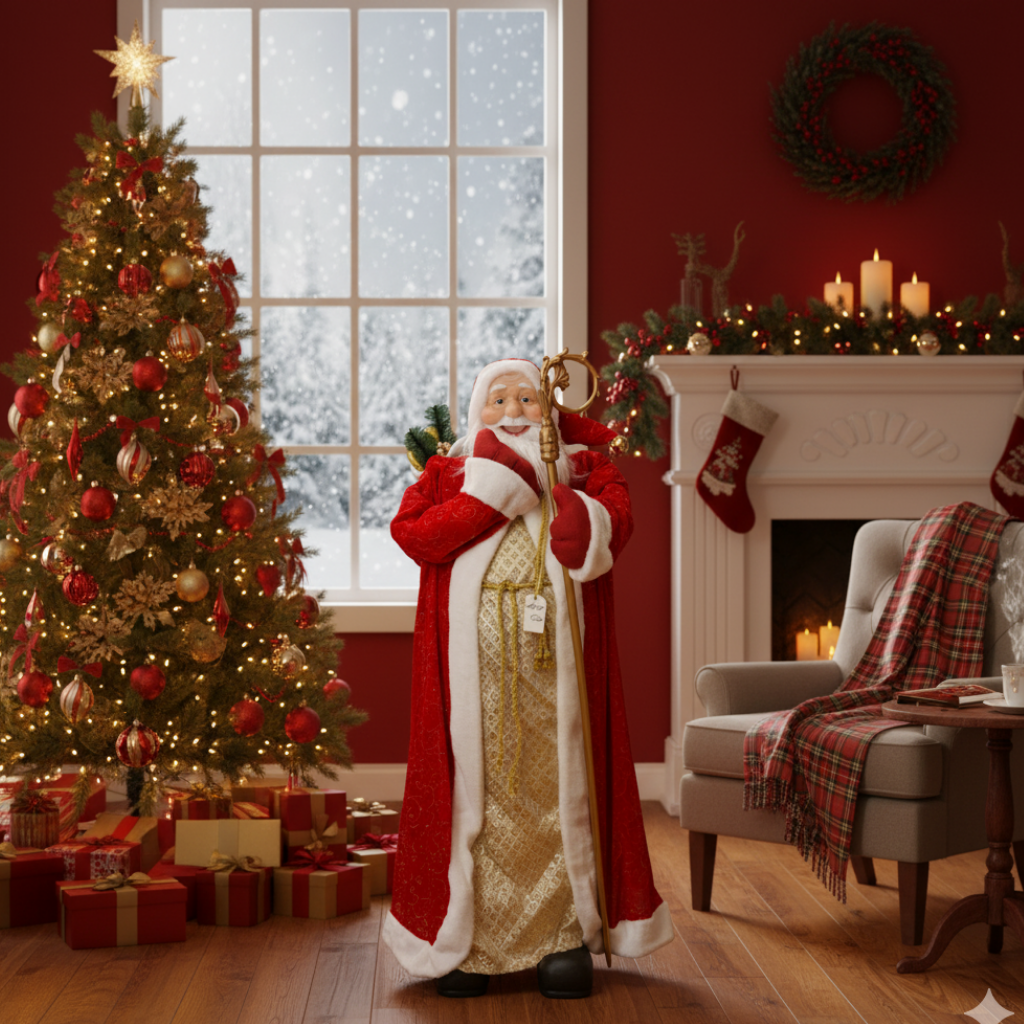 Stately Royal Robes Santa Figure Luxury Casa