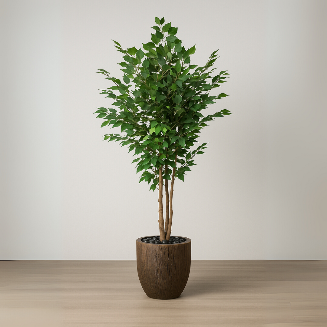 Artificial Ficus Tree With Natural Wooden Trunk 150 Cm Luxury Casa