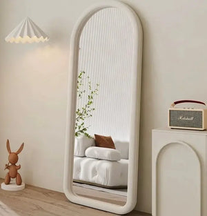 Velvet Frame Arch Shape Mirror