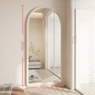 Velvet Frame Arch Shape Mirror Luxury Casa